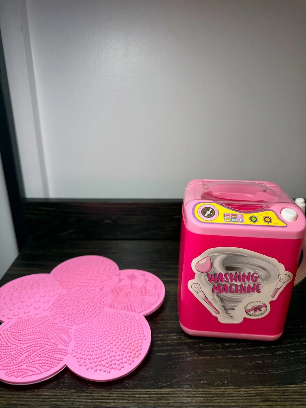 Pink Mini Makeup Washing Machine + Cleanser Set